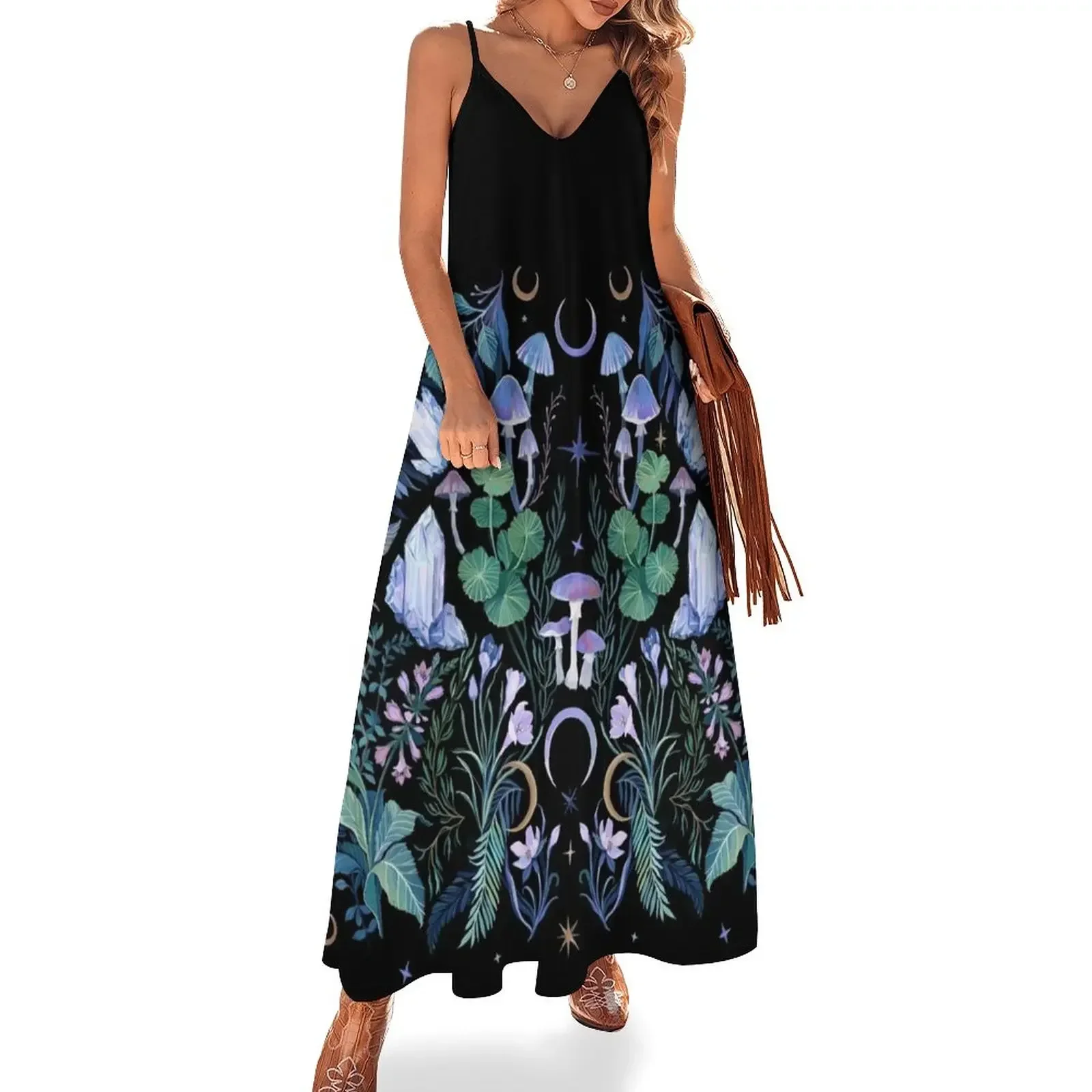 Crystals Gardens Sleeveless Dress summer dresses womens 2024 Summer dresses for women Clothing female Dress