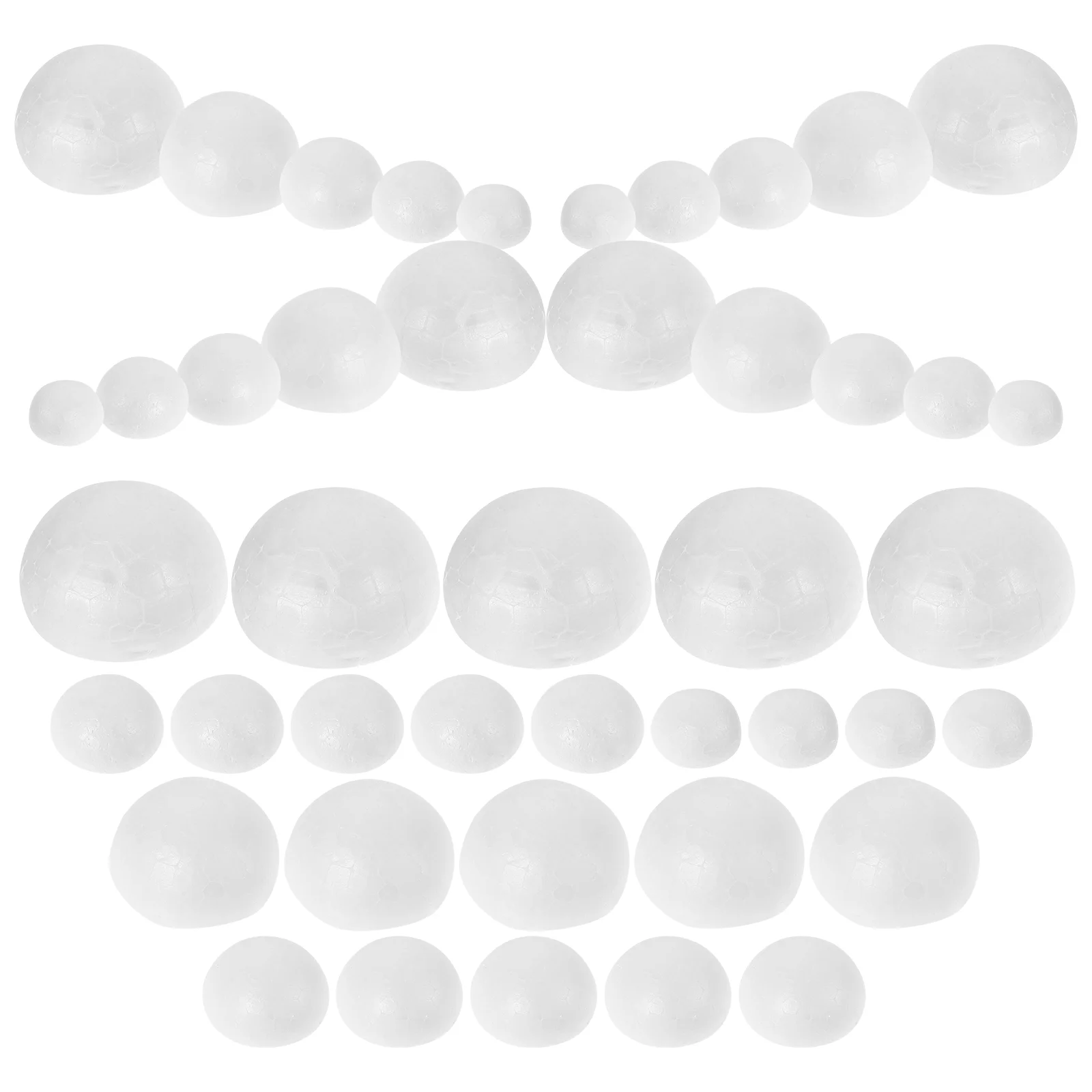 150 Pcs Children DIY Foam Party Foams Balls Craft Blank Decor Christmas Semi Circle Bride