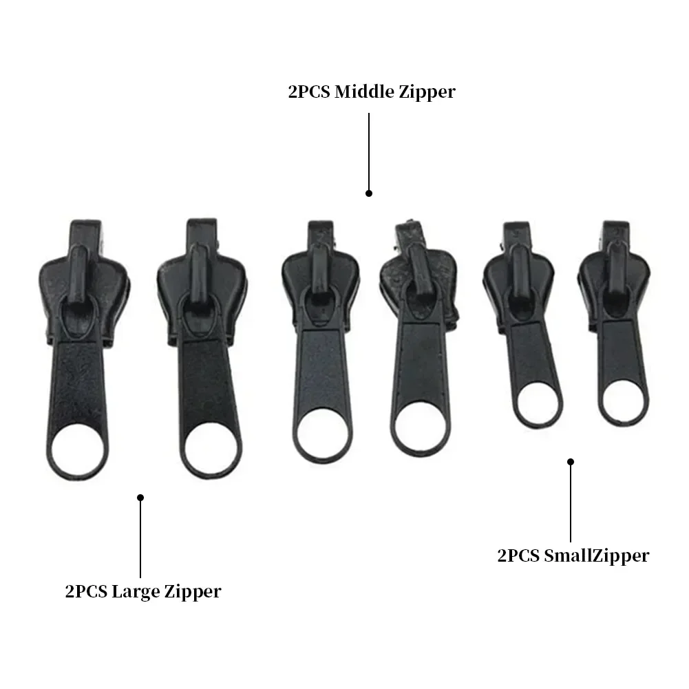 범용 즉석 지퍼 수리 키트, 교체 지퍼 슬라이더, 치아 구조 지퍼, 3 가지 크기, 24 개