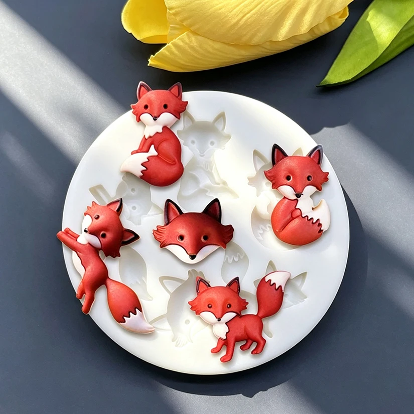 Fox Silicone Sugarcraft Mold Cookie Cupcake Chocolate Baking Mold Fondant Cake Decorating Tools