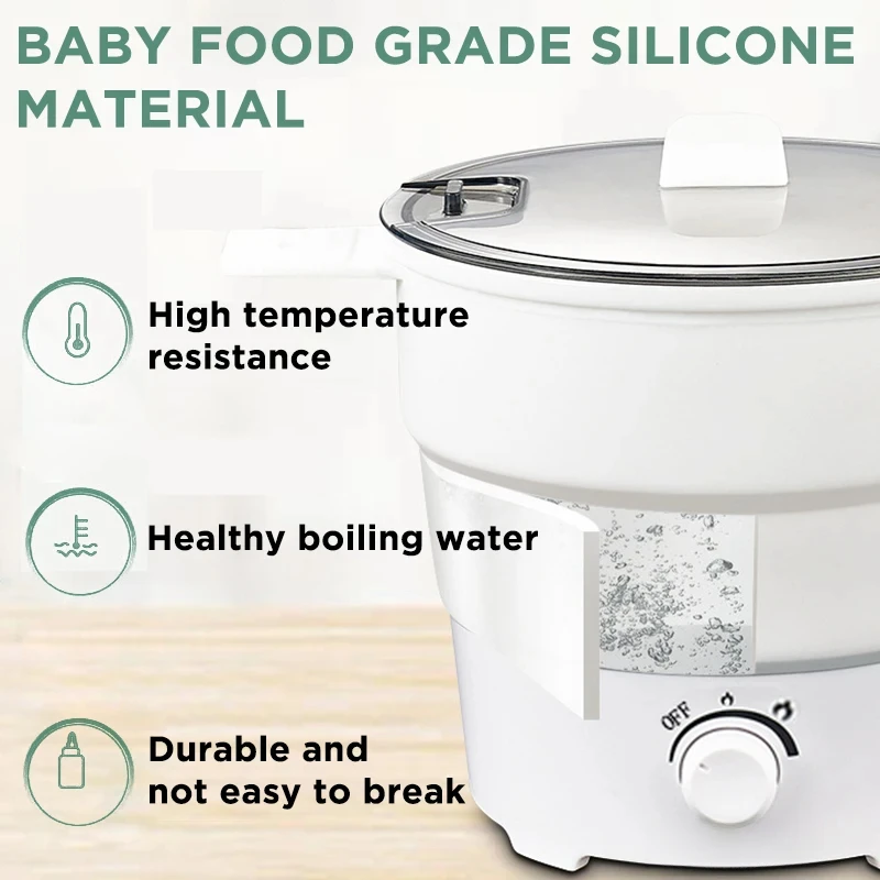 220v składany elektryczny wok wielofunkcyjny garnek domowy akademik elektryczny urządzenie do gotowania ryżu mini elektryczny garnek do gotowania