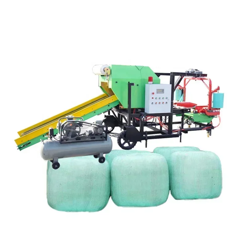 70Cm Round Hay Bale Packer Straw Grass Fodder Baling Wrapping Machine Corn Silage Baler