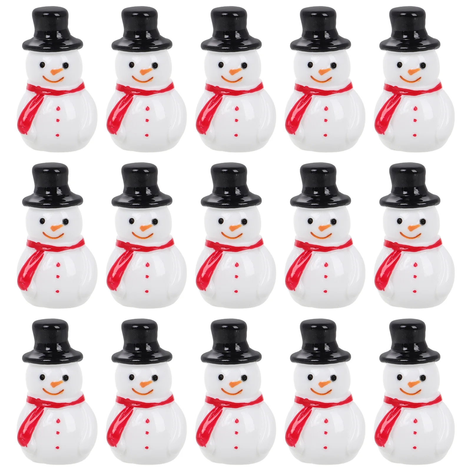 

30 Pcs Mini Snowman Christmas Decor Tiny Figures Decorations Lovely Miniature Resin Ornaments Child Xmas Adorable