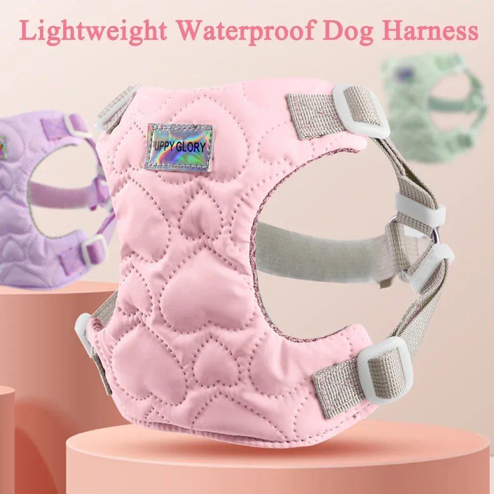 Dog Harness Waterproof Puppy Vest Harness For Small Medium Large Dogs Bulldog Cute Love Heart Dog Cat Chest Strap