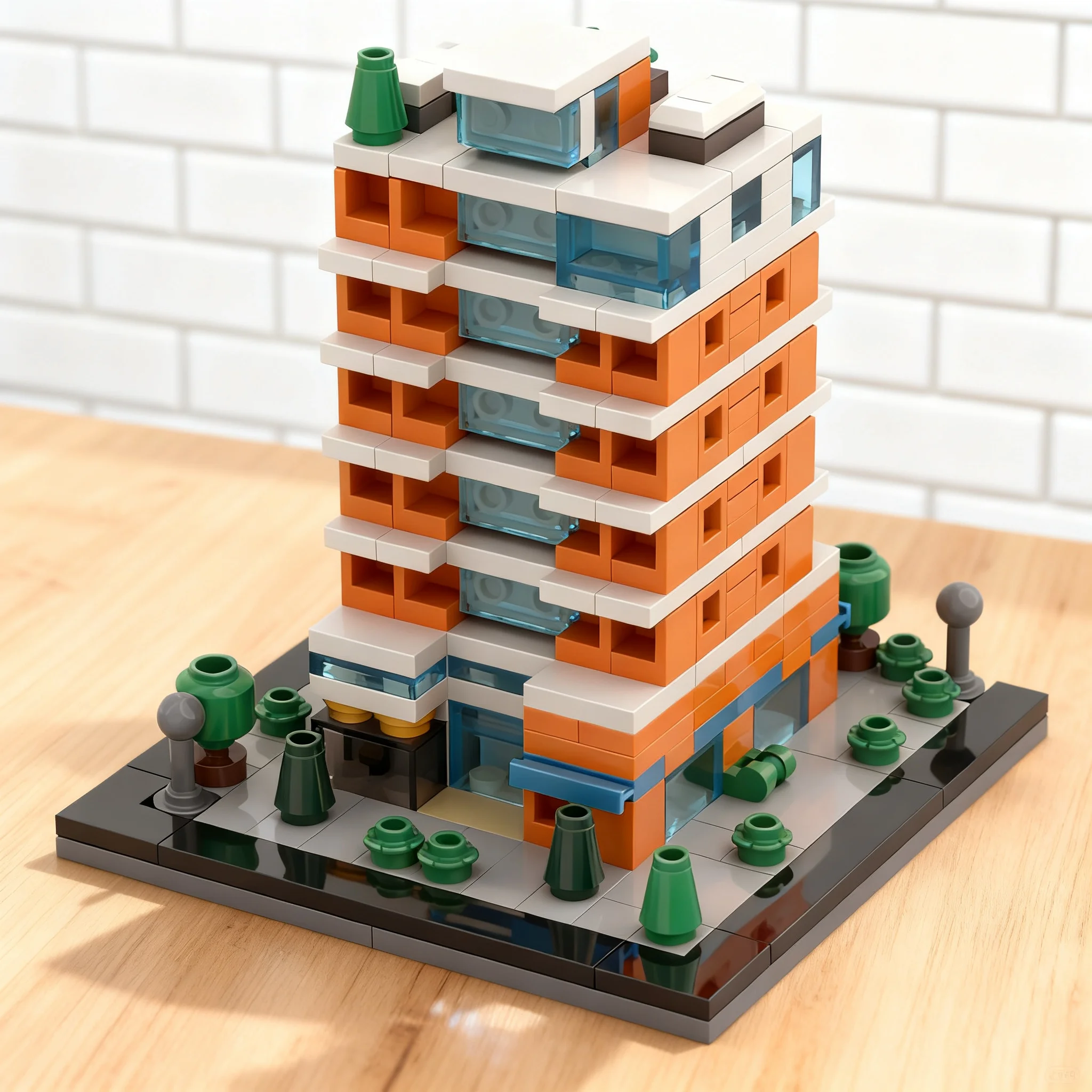 

368pcs MOC Architecture Micro Orange Model Toys Building Blocks Architecture Christmas Gifts Assemble Idea Art Creative DIY 3D