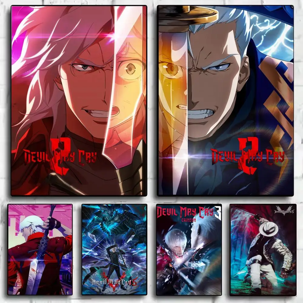 Póster de Anime D-Devil May Cry, arte de pared estético moderno, artículos de decoración para habitación, dormitorio, decoración del hogar, regalo