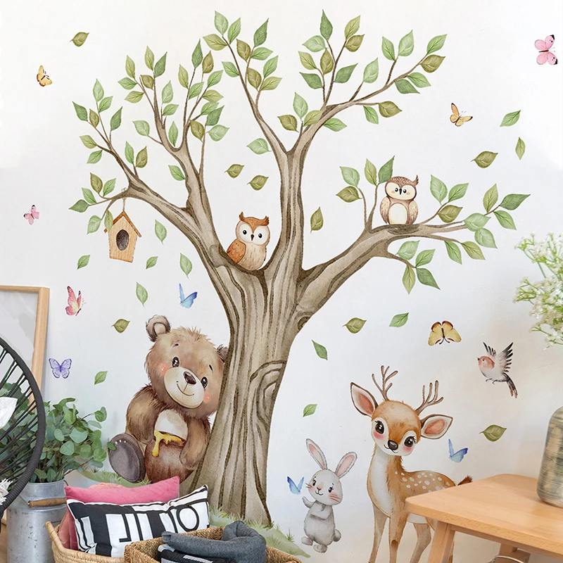 Cartoon Jungle Animals Park Wa - Baby Nursery Diy ulasan dan harga