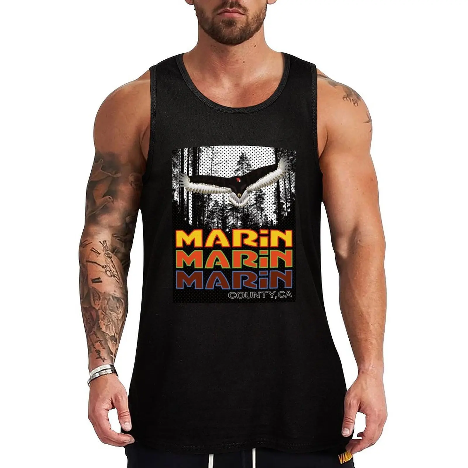 Marin County California Forest Vulture, Camiseta sin mangas estilo urbano informal, Top sin mangas urbano