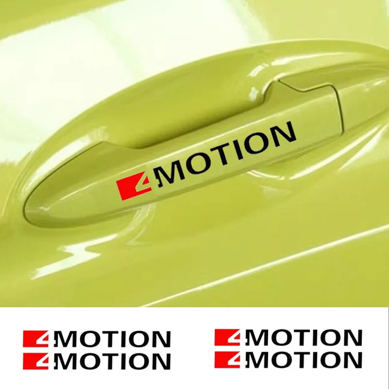 

4Pcs 4MOTION Car Door Handle Sticker For Volkswagen Rline Magotan Touareg Troc GolfR R36 Talagon