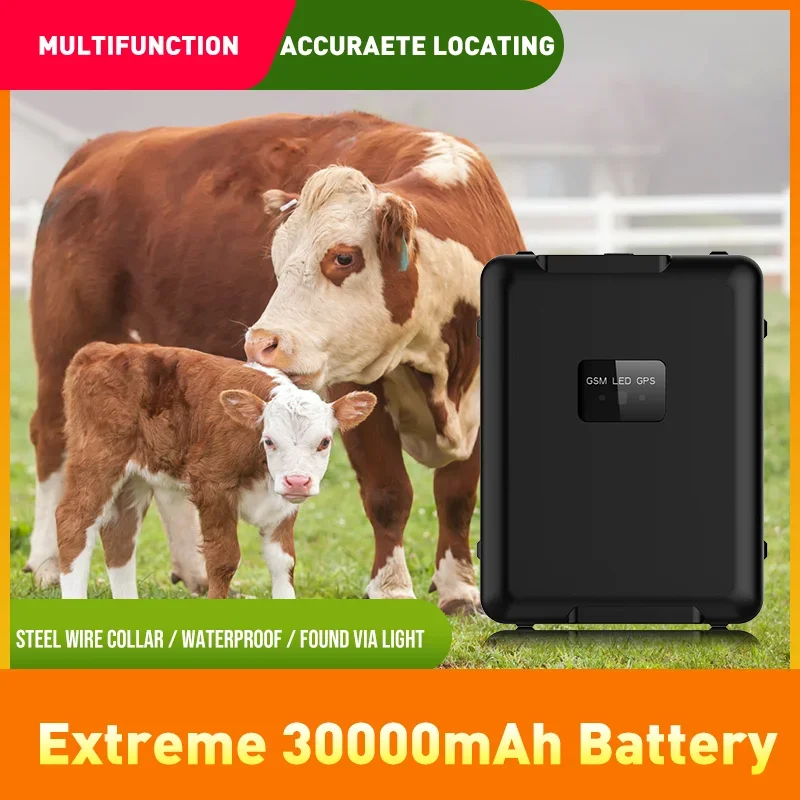 RF-V55 4G LTE GPS Tracker Sheep Cow Cattle Horse GPS Tracking Device Locator 30000mAh Long Standby Time IP67 Waterproof