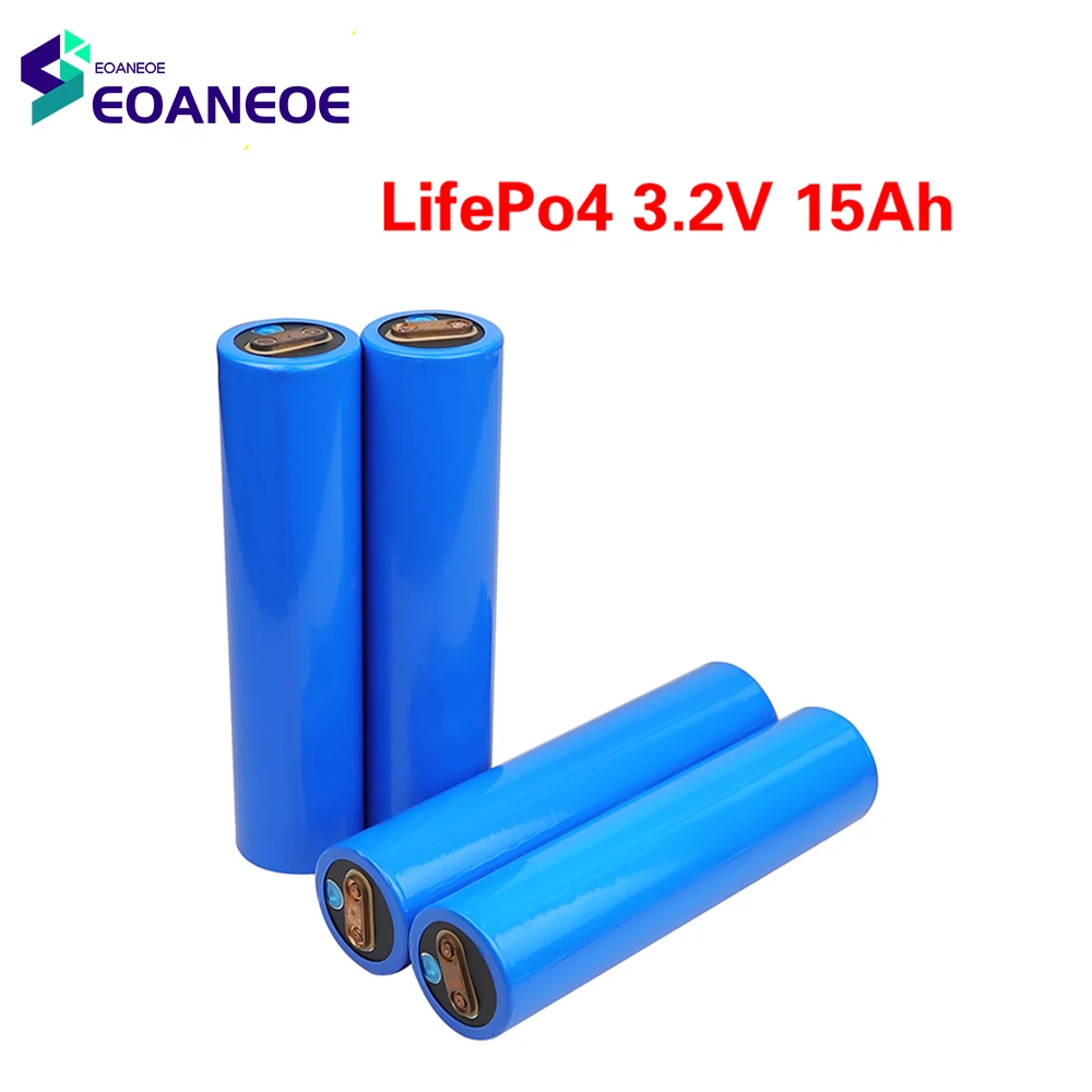 1-6pcs 3.2V 15Ah 33140 lifepo4 lithium battery 15000mAh diy 12v 24v Electric bicycle/scooter solar lights e-bike Battery pack