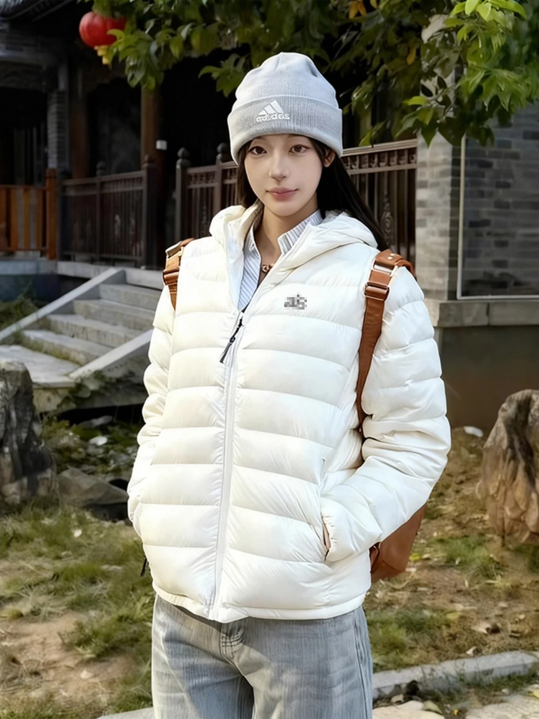 

Белая мужская зимняя теплая куртка с капюшоном из хлопка, в американском стиле, молодежная повседневная верхняя одежда Cleanfit