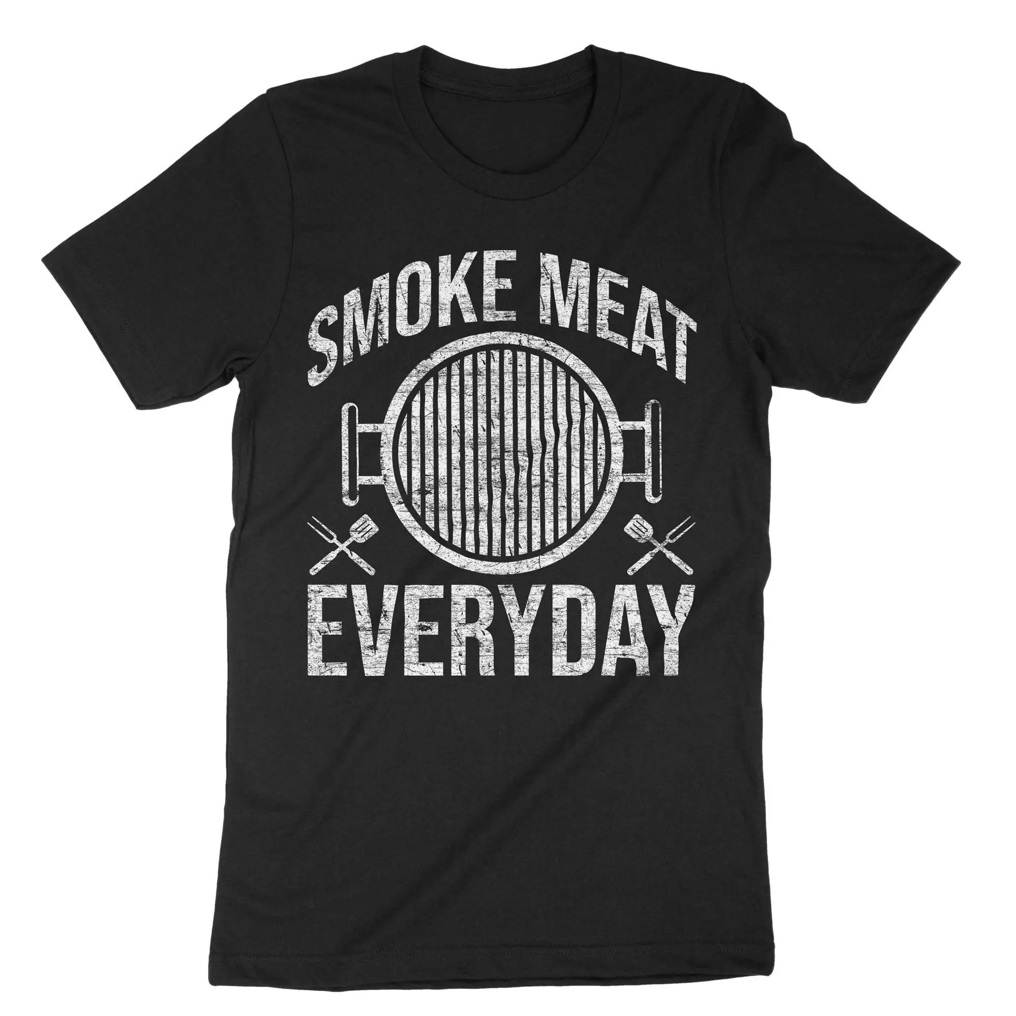 Smoke Meat Every Day Barbecue T Shirt Funny BBQ Outfit Backyard Grill Party Grilling