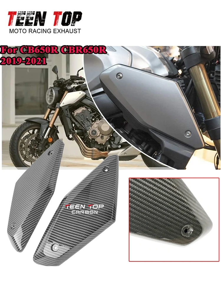 Komponen Panel Samping untuk Honda CB650R Serat Karbon Bodi 2019 2020 2021 2022 Knalpot Motor CB650 R Bagian Panel Samping Karbon