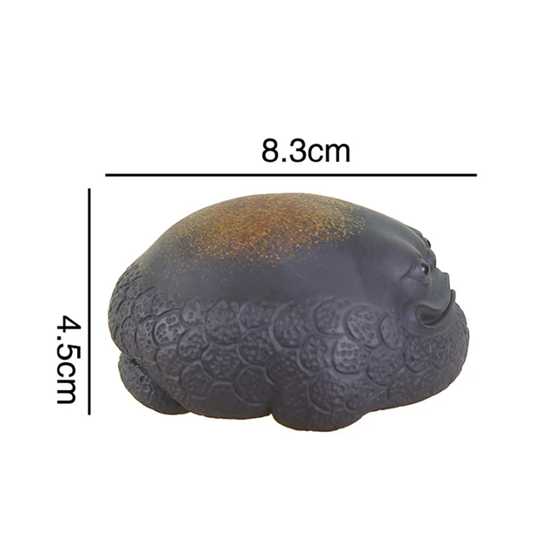 [H]Three-legged Toad Purple Clay Tea Pet Ornaments Handmade Animal Statue Tea Figurine Crafts Sculpture Tea Set Decoration Gifts