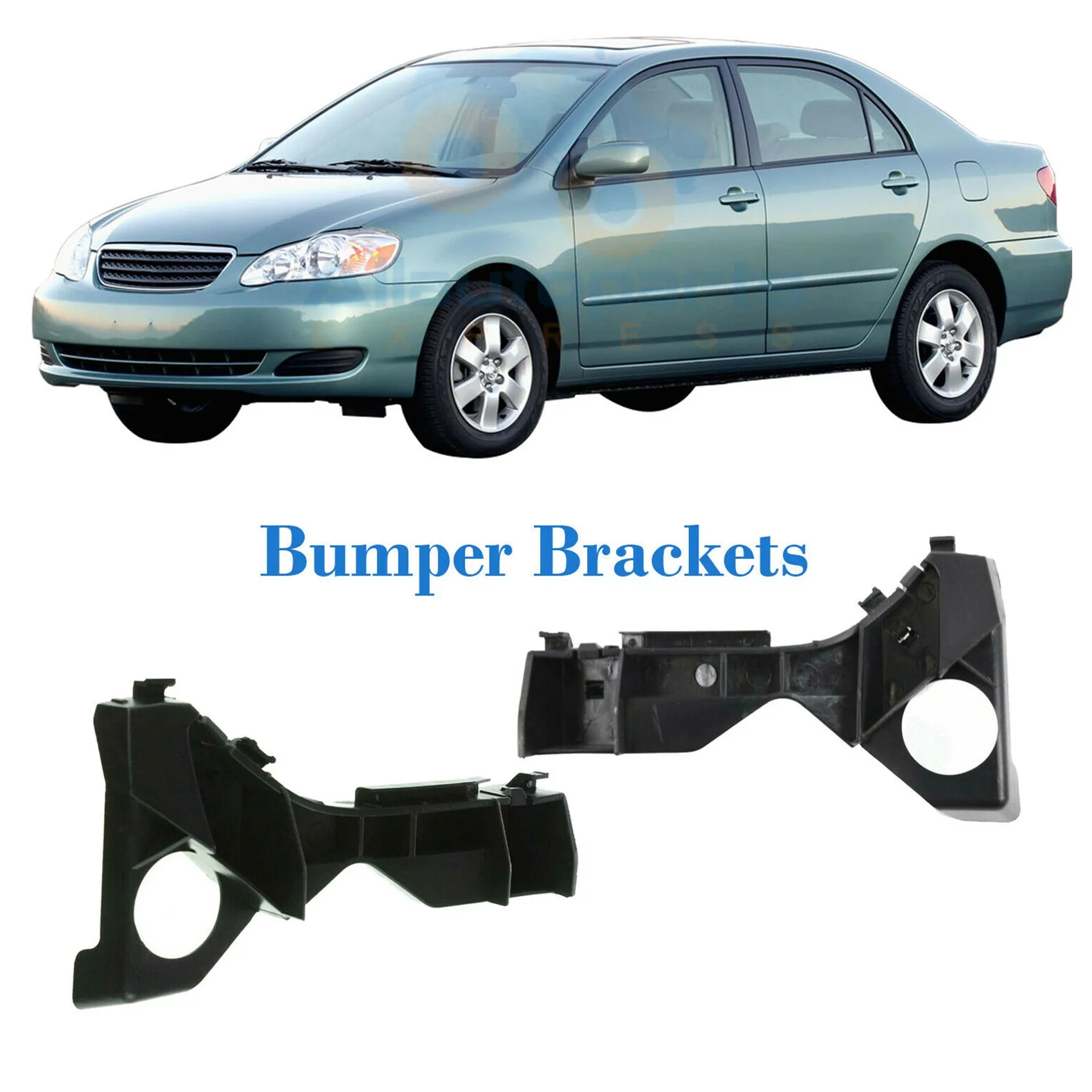 2PCS Front Bumper Spacer Retainer Bracket Fit for Toyota Corolla 2003 2004 2005 2006 2007 2008 5211602061