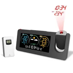 New Electronic Projection Clock Perpetual Calendar Weather Station Weather Forecast Electronic Temperature and Humidity Display