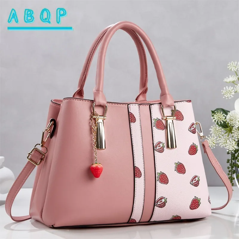 New Women's Handbags Luxury Brand Stitching Fashion Women's Shoulder Crossbody Bag Large Capacity Cartoon Casual Women's Bag