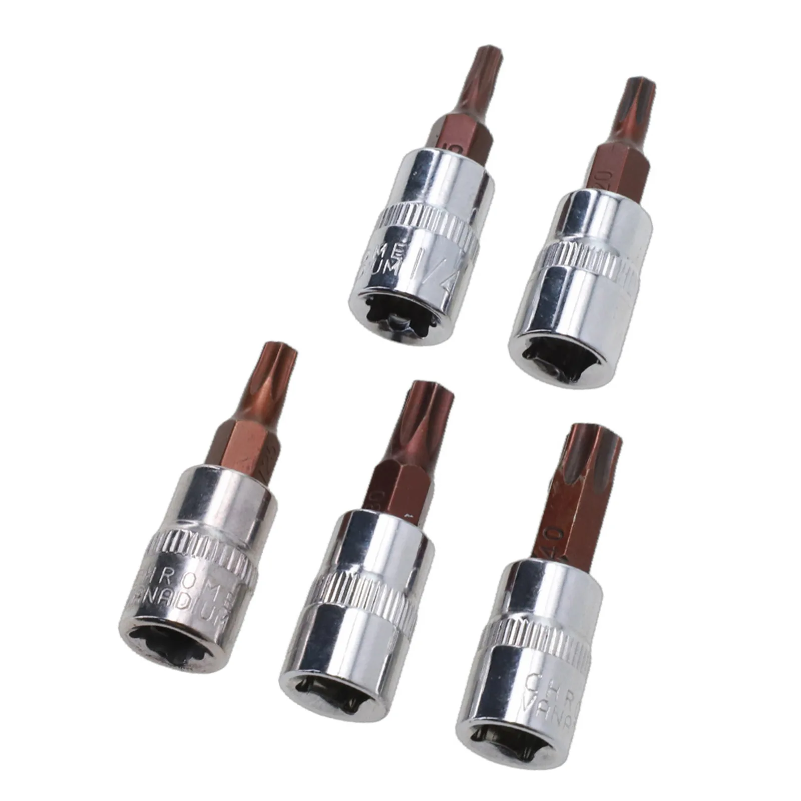 Screwdriver Bit Pack of Five featuring Compatibility with Standard Socket Heads in the Following Sizes fromT15 toT40