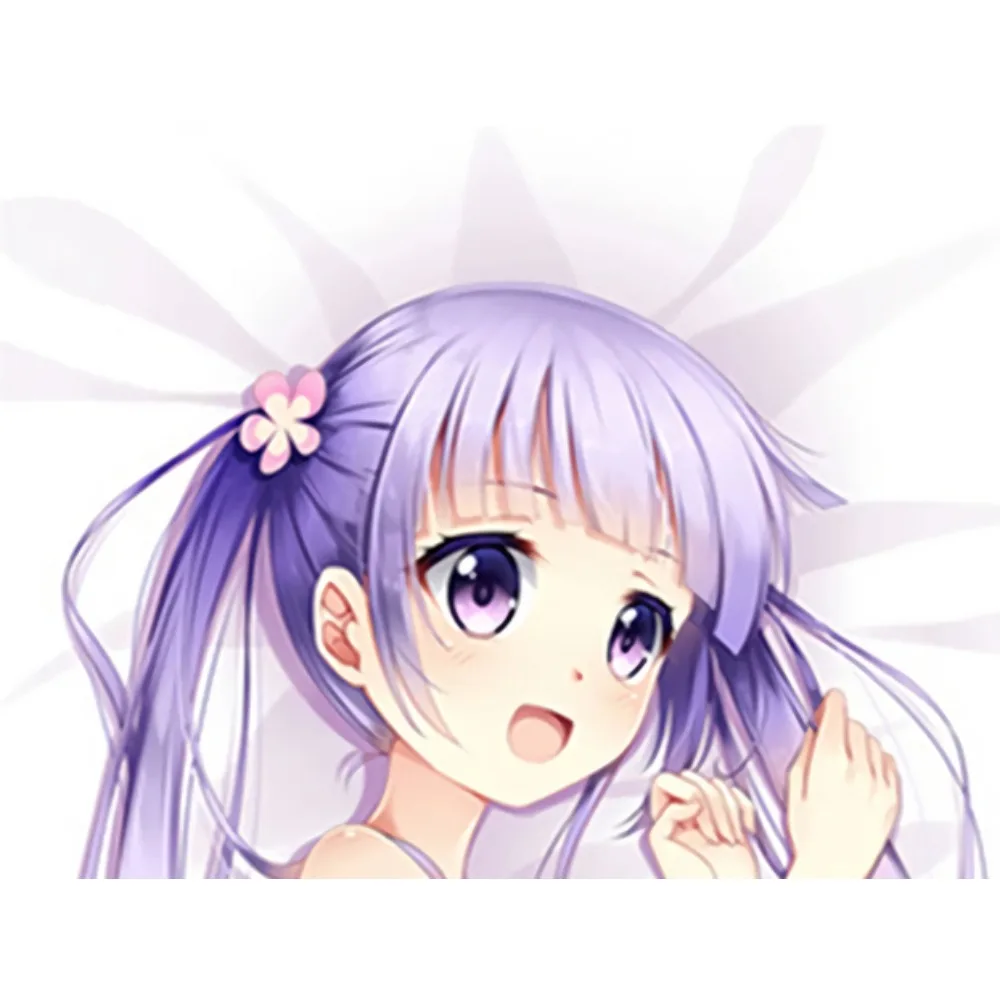 Soft Long Hugging Body Cushion Cover Aoba‑Suzukaze Dakimakura Pillowcase Peach‑Skin Fabric