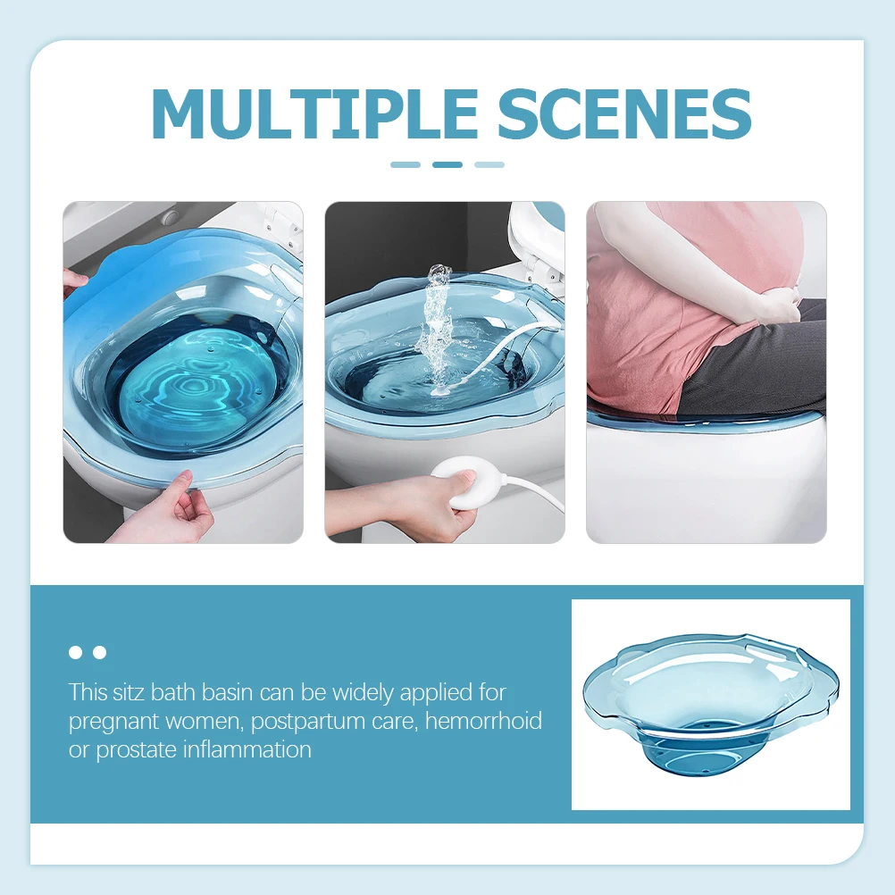 

1 Set Sitz Bath Basin For Women Postpartum Care Hemorrhoid Relief Portable Bathroom Hip Tub Comfortable Durable Premium Quality