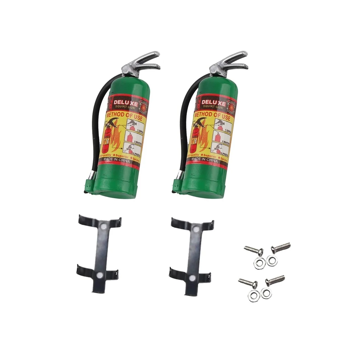 2Pcs Simulation Mini Fire Extinguisher for 1/10 RC Crawler Car Axial SCX10 Traxxas TRX4 RC4WD D90 Decoration Parts,Green