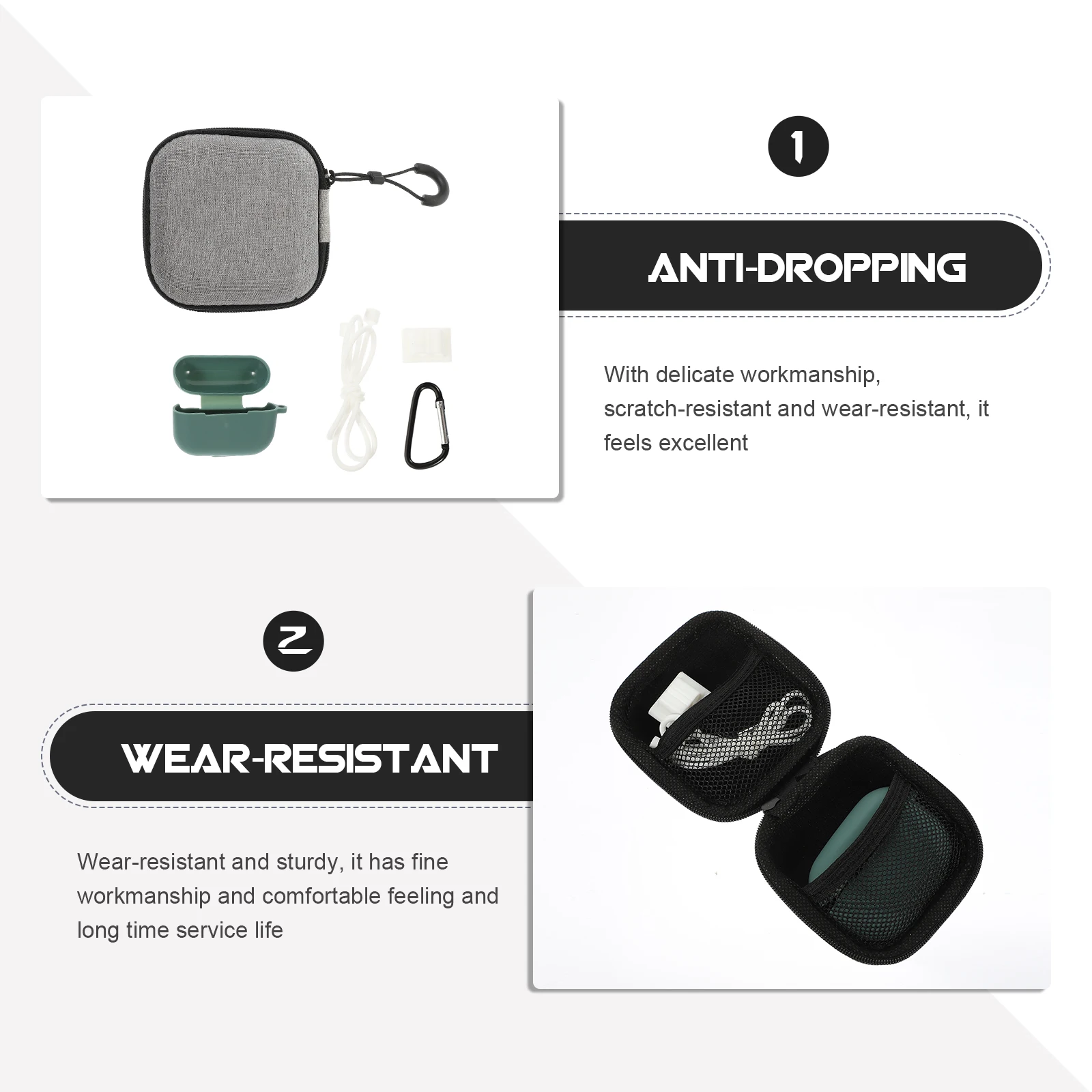 

1 Set Wireless Earphone Protective Case Shockproof Silicone Headphone Shell Compatible For Airpods 3 Portable Headphone Cover