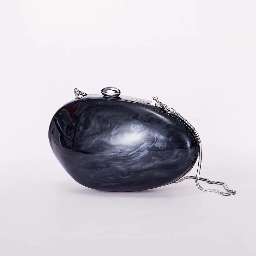 Oval Marble Beige Shell Acrylic Luxury Elegant Lady Evening Bag Cute Handbag Wedding Lady Girl Female Mini Purse