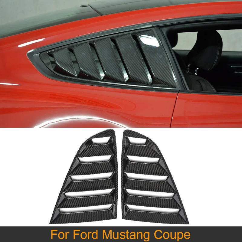 

Carbon Fiber Side Vent Window Trims Covers Fender Louvers Shield Grills For Ford Mustang Coupe 2 Door 2015 2016 2017 2PCS FRP