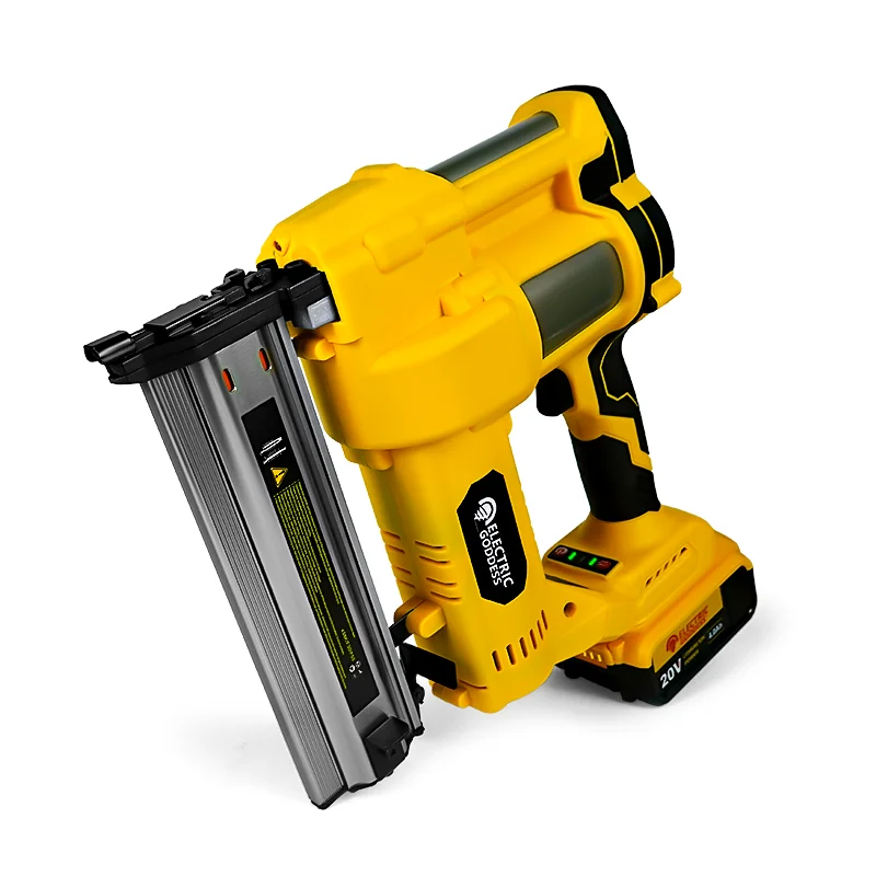 50mm Borstelloze Elektrische Schiethamer Diepte Aanpassing Tacker Nietmachine F50 Meubels Nietpistool Voor Dewalt 20V Batterij pin - afbeelding 2