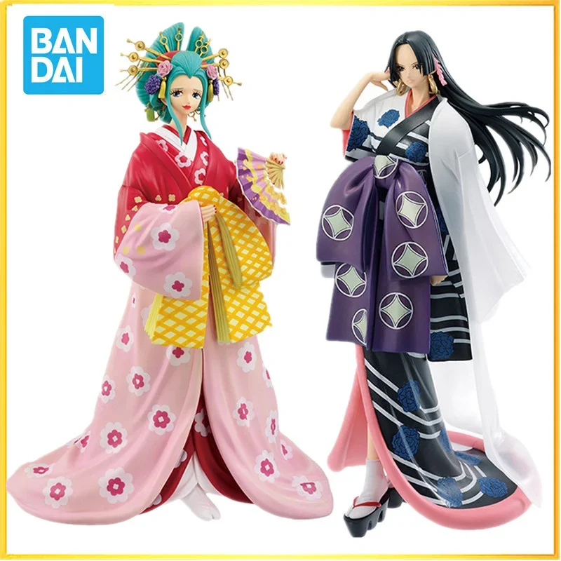 

Bandai Genuine One Piece Anime Figure kimono Boa Hancock Kozuki Hiyori Pvc Action Figure Cute Girl's Collections Model Toys