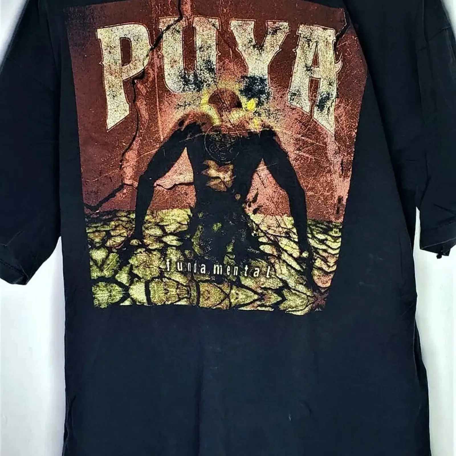 Camiseta de la banda PUYA FUNDAMENTAL, talla S 5XL, vintage, lavada, para uso diario, con gráfico, ligeramente de diseño, para hombre
