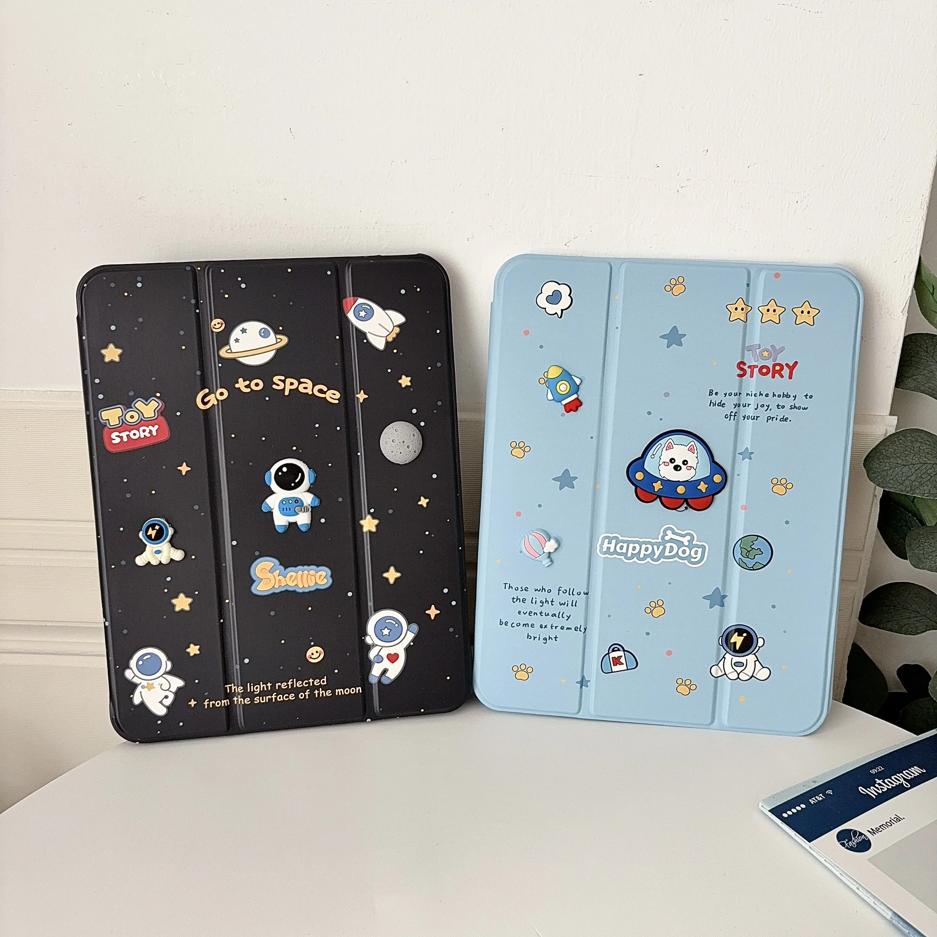 Protective 3-Fold Flip Case with Pen Slot for iPad Pro 11 12.9 13,For iPad 5 6 10 10.2 10.5 10.9 Air 4 5 6 7 2024 2025
