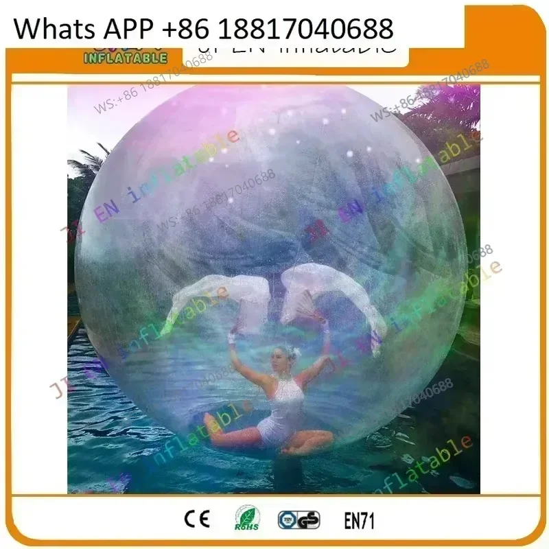 1PC for Giant 1.5m 2m 2.5m Dia Inflatable Water Walking Ball Sphere Dance Clear Transparent Globe Water Inflatable Toys