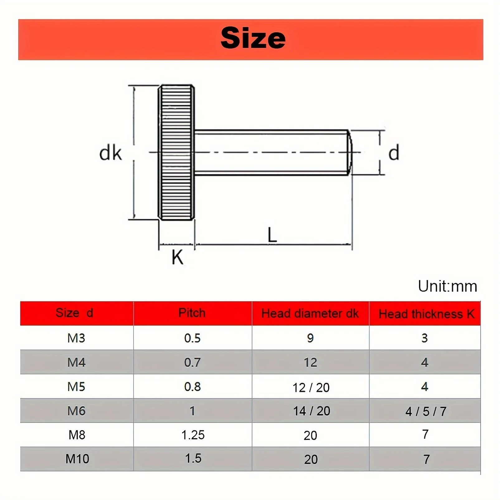 M3 M4 M5 M6  Brass Flat Head Hand Screw GB835 Pure Copper Big Head Knurled Hand Screw Handle Tighten Screw 3-5Pcs