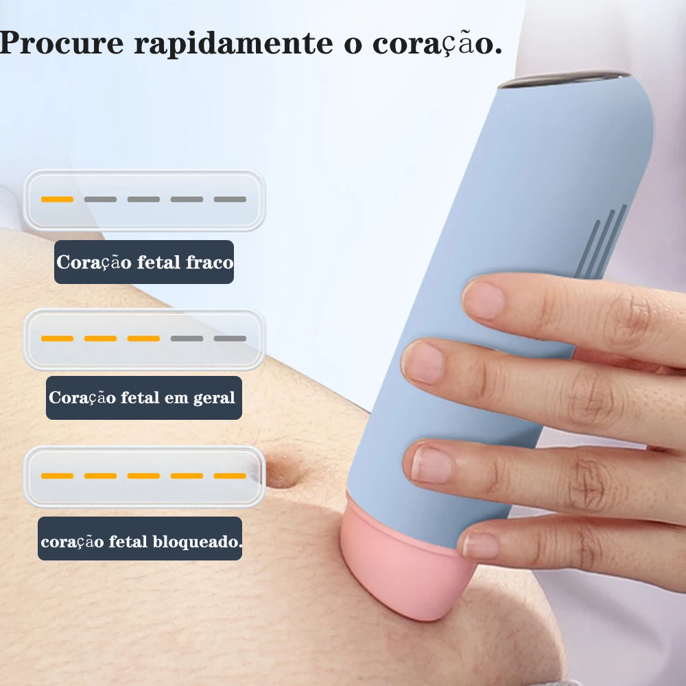 Doppler Fetal Heart Monitor Rechargeable Bluetooth Fetal Heart Pregnant Woman Baby Monitor APP Doppler Sound Storage Share