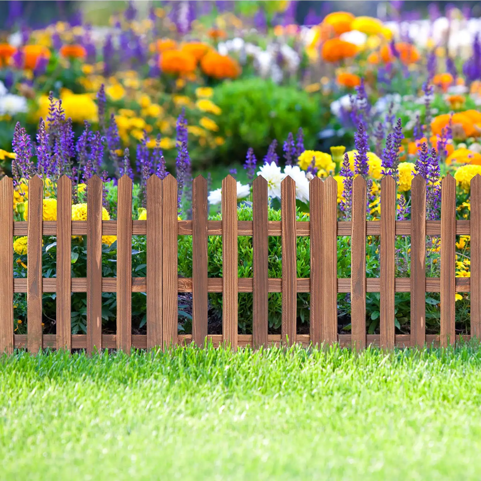 

1 шт. Премиум-класса Водонепроницаемый Деревянный Декоративный Садовый Забор-Бордюр для Защиты Газона, Травы, Гравия и Камня, Натуральный