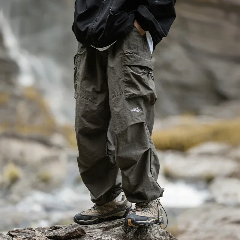 Houzhou Fallschirm Cargo hose Männer übergroße Outdoor-Freizeit hose männlich wasserdichte Hosen Mann japanische Streetwear Hip Hop