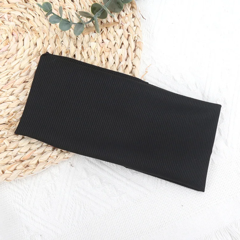 أربطة شعر مرنة بلون سادة للنساء والرجال، عصابة رأس للجري واللياقة البدنية والرياضة واليوجا وإكسسوارات عصابة رأس للفتيات #5