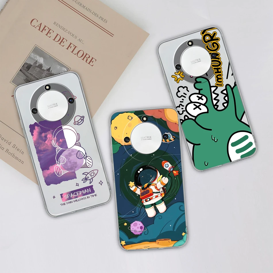 For Honor X9A Magic 5 Lite 5G X40 Case Simple Gradient Clear Cases For Honor Magic5 Lite Soft TPU Anti Drop Phone Back Covers