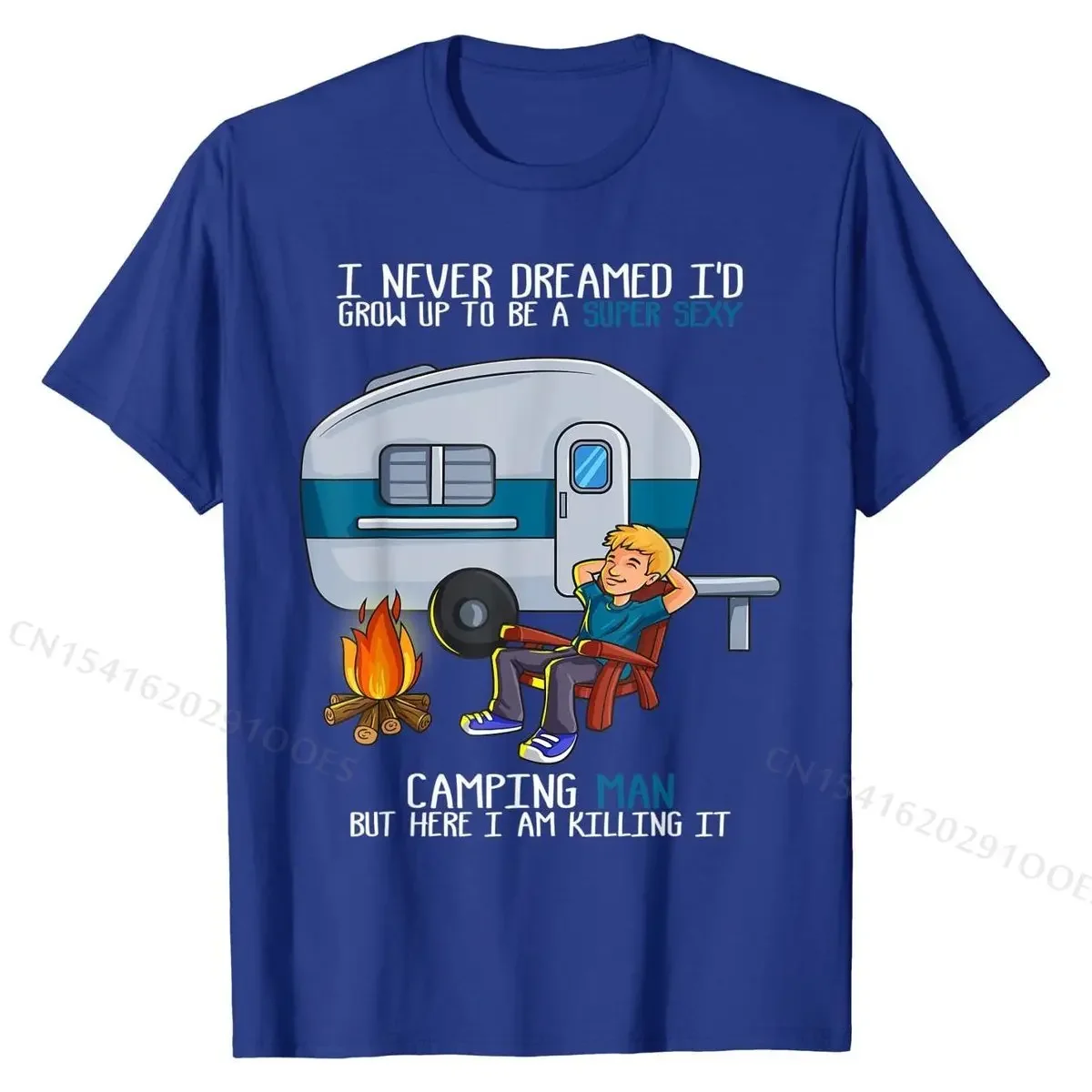 Mens I Never Dreamed I'd Grow  Fathers Day Sexy Camping Man T-Shirt Men Company Leisure Tops Shirts Cotton T Shirts Custom