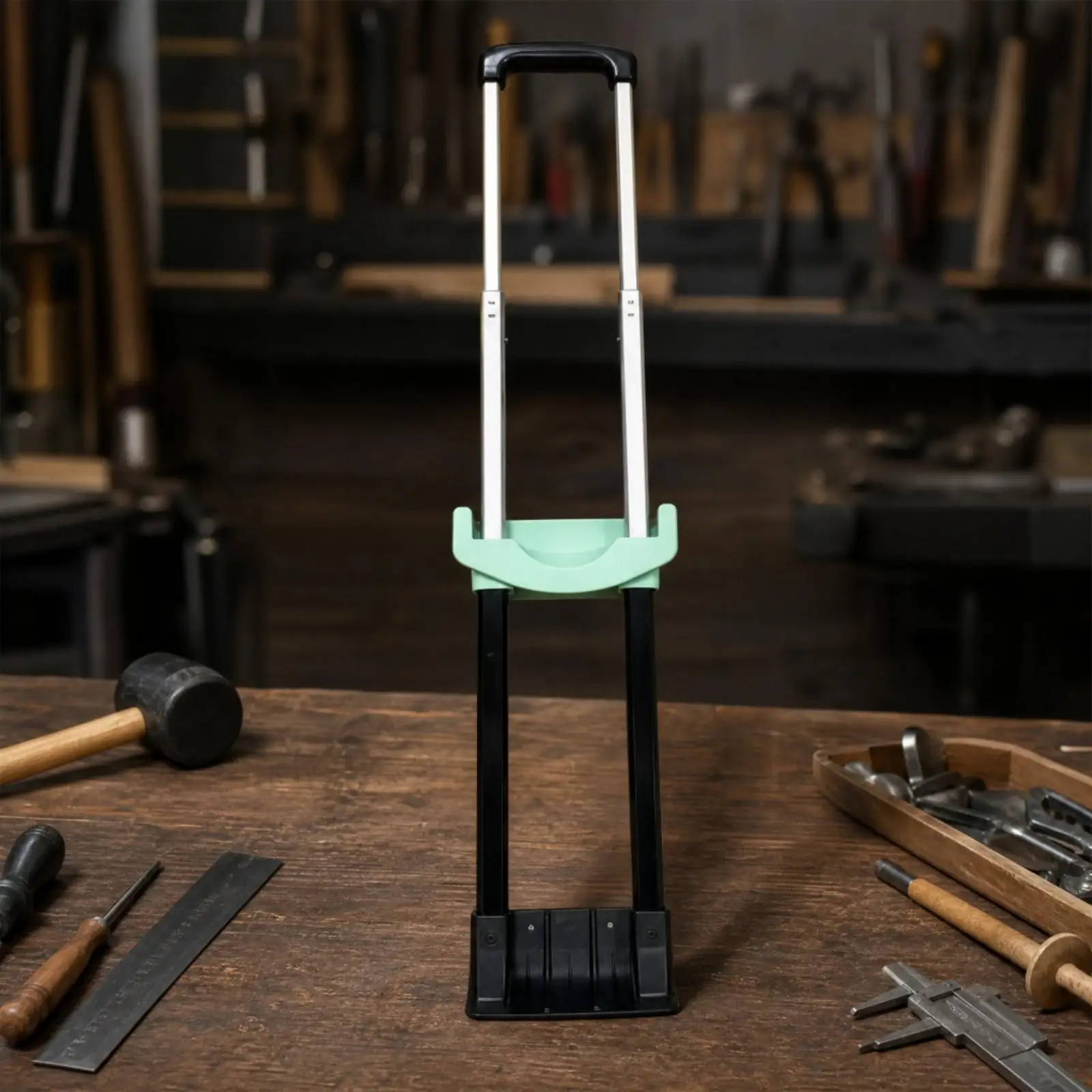 Luggage Handle Assembly with Mounting Frame for Hard Shell Suitcase Trolley Rod Upgrade