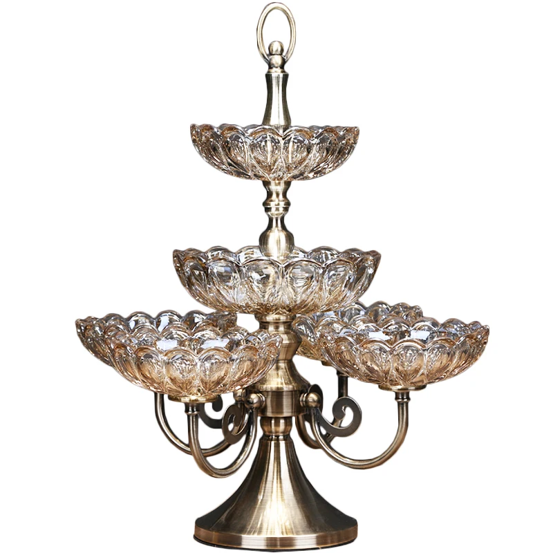 

Crystal glass fruit plate candy dried fruit plate