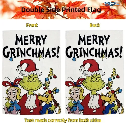 GRINCH Merry Grinchmas Garden Flag Christmas Garden Flags  Double Side YYX