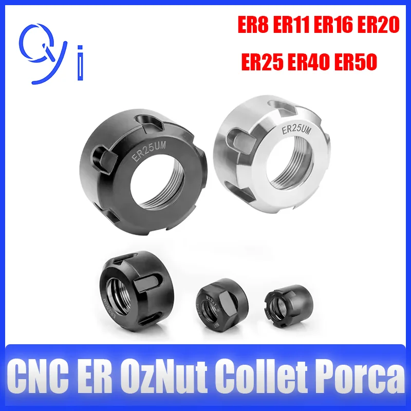 CNC ER OzNut كوليت Porca Er8 ER11 ER16 ER20 ER25 ER40 Er32 Um/M/A الجوز Sk10 Sk06 Ger16 Ger20 Oz20 Isoer16ms Oz25 كوليت الجوز