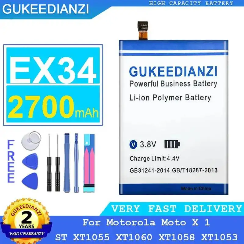 

EX34 Durable Long Lasting 2700Mah For Motorola Moto X 1 ST XT1055 XT1060 XT1058 XT1053 Mobile Phone Battery