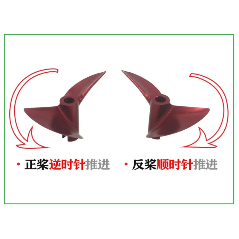 CNC Aluminum 1.9 Pitch V-Cut Racing Prop, High-Speed Upgrade Propeller for RC Catamaran Rigger Boat, 4.76mm Bore Shaft Fit