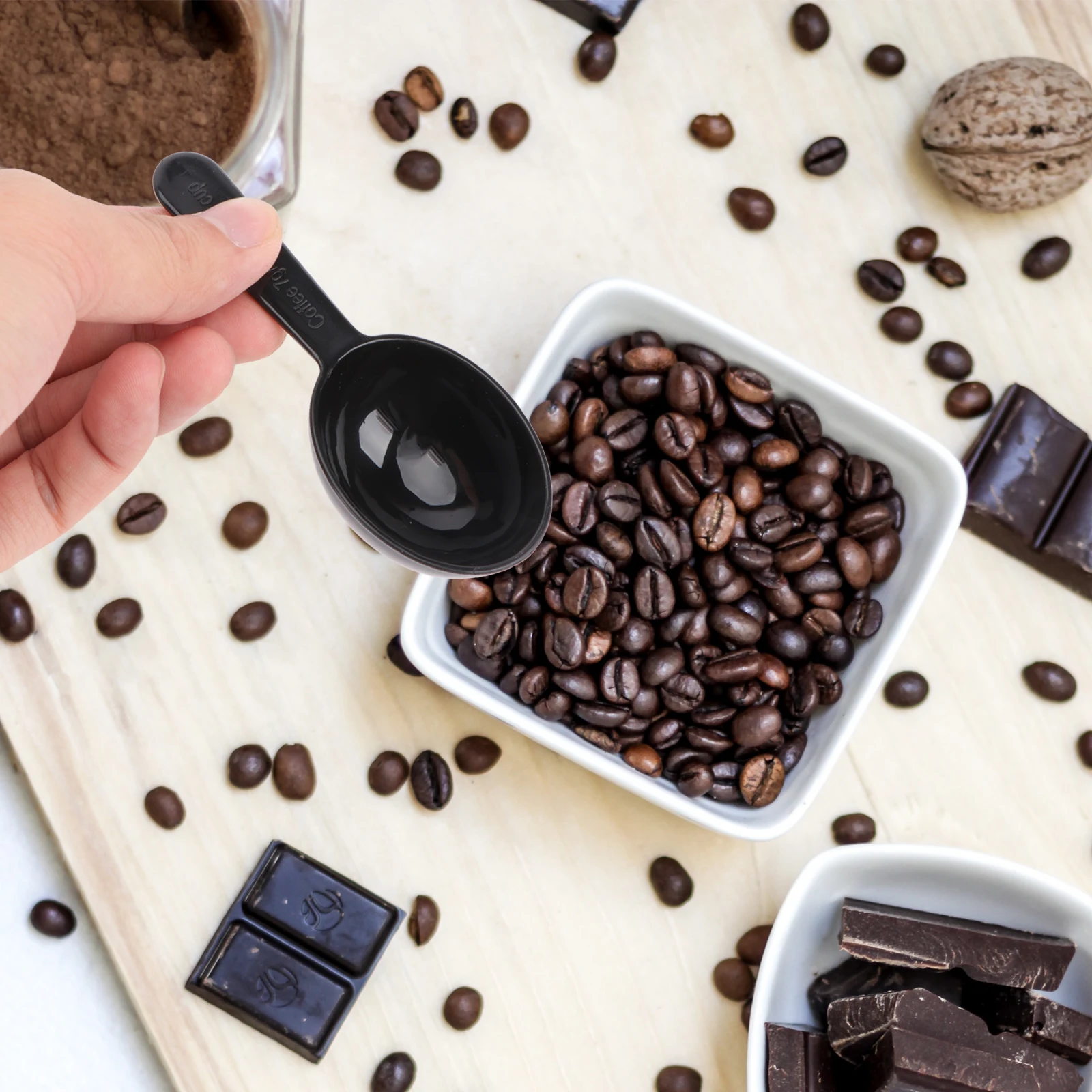 

5 Pcs Measure Coffee Bean Measuring Spoon Measurement Spoons Folding Tablespoon Scoop