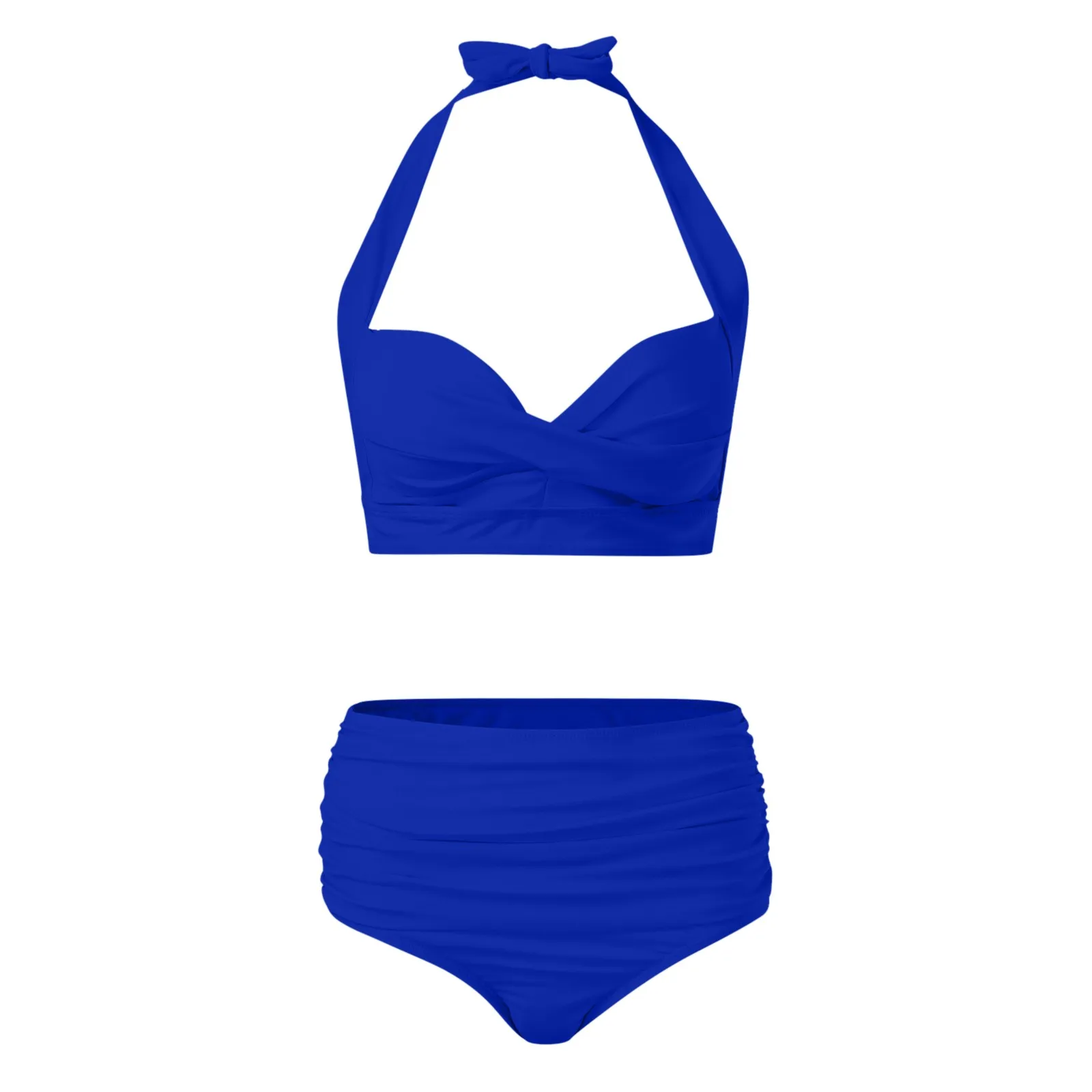 Bikini 2024 Women\'s Swimwear 2 Piece Large Size Swimsuit High Waist Bikini Bathing Suits Beach Style Swimming Suits For Women