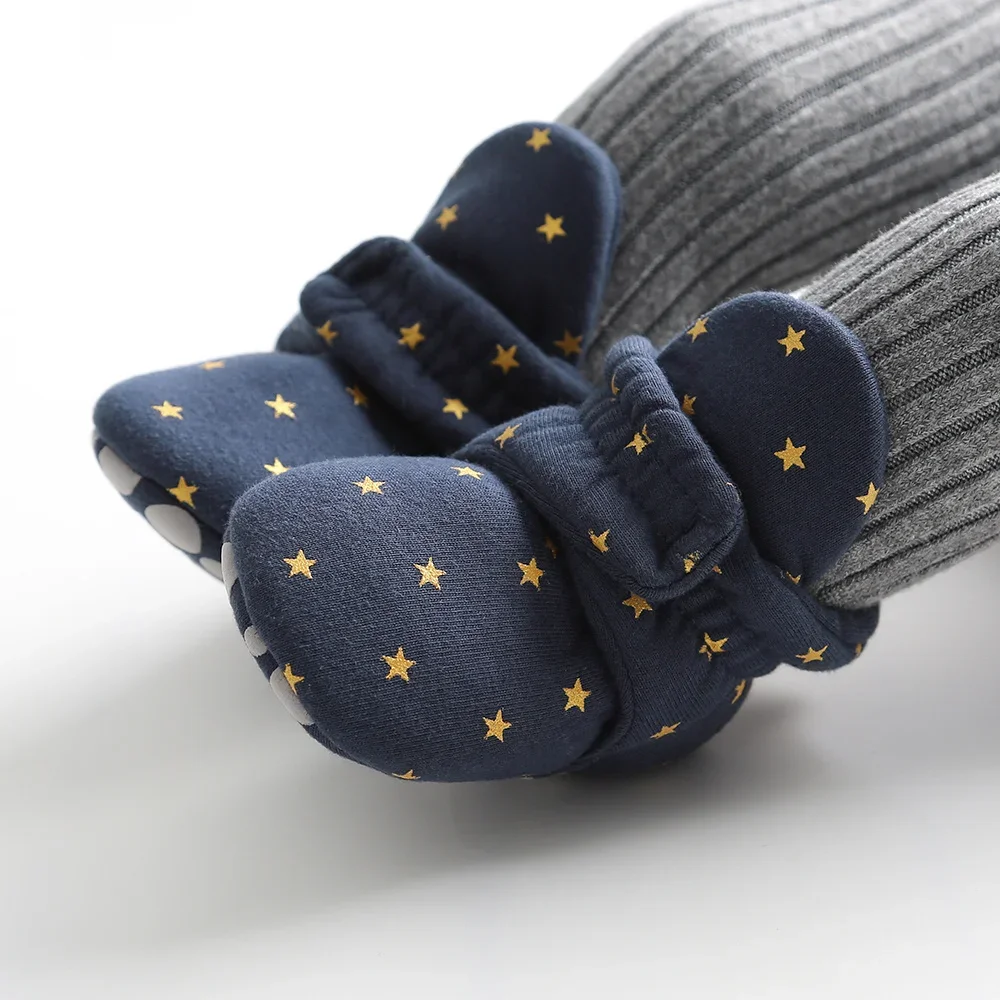 

Newborn Baby Socks Baby Boy Baby Girl Stars Toddler First Pair Toddler Boots Cotton Comfortable Soft Anti-slip Warm Crib Shoes